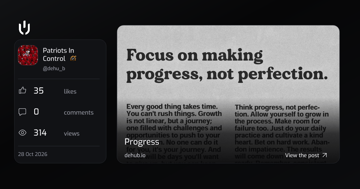 Progress — a photo post by Patriots In Control on DeHub