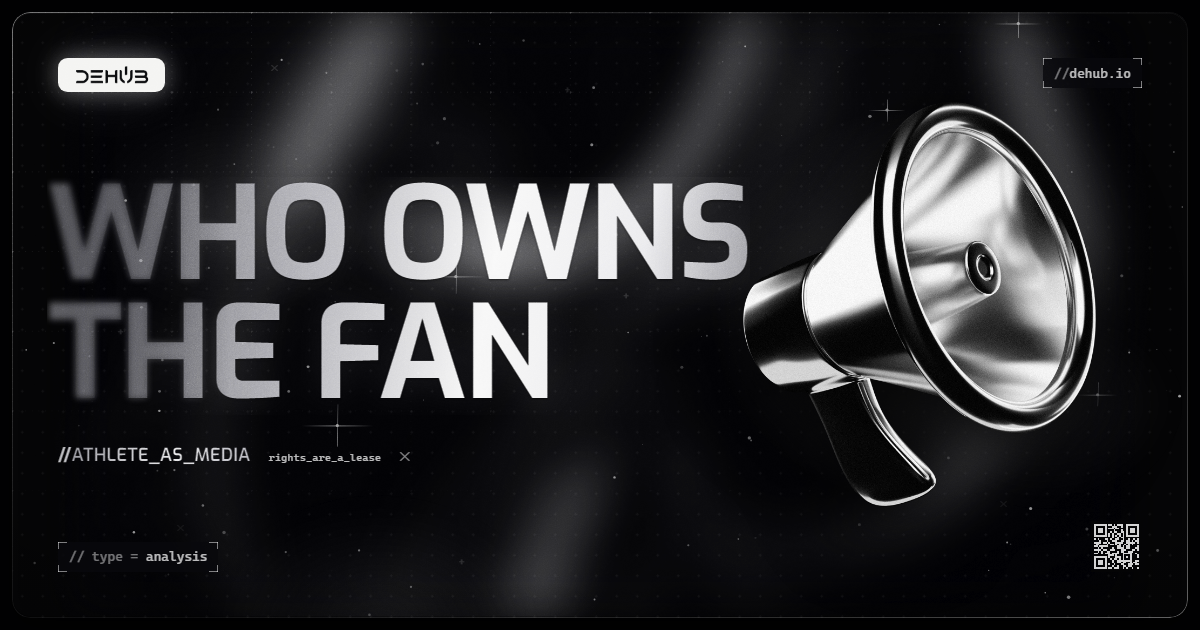 An athlete as a media property, with the fan relationship owned rather than licensed