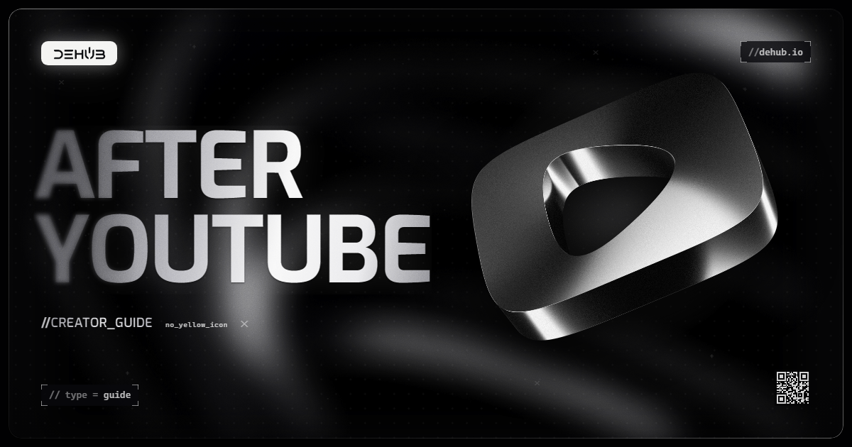 A creator moving from YouTube to a Web3 platform they own on DeHub