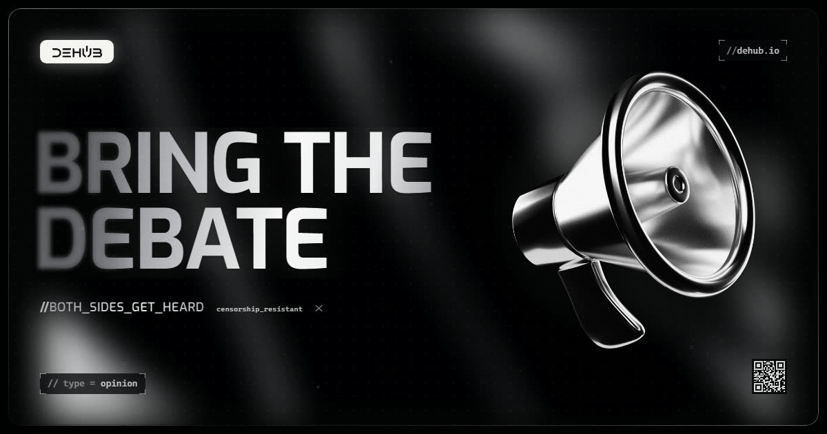 Ready to debate your side? Bring it to DeHub.