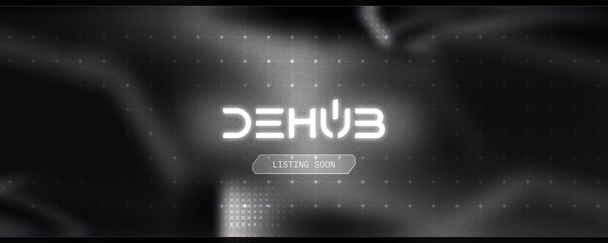 DeHub listing soon announcement banner