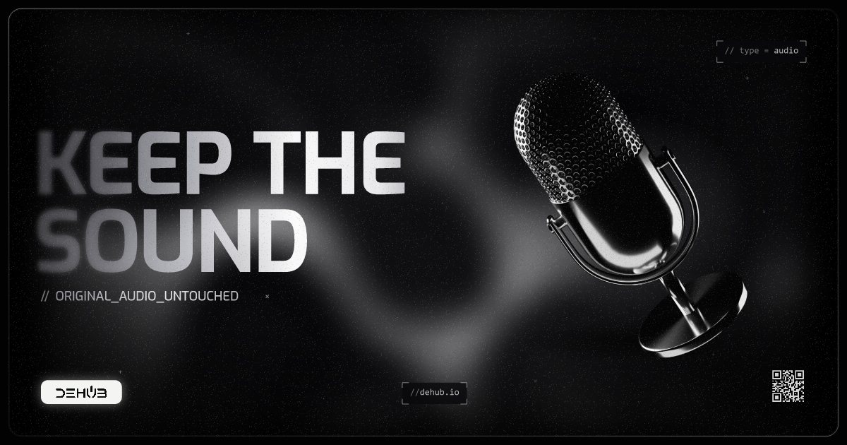 Keep the sound: the original audio goes back on untouched