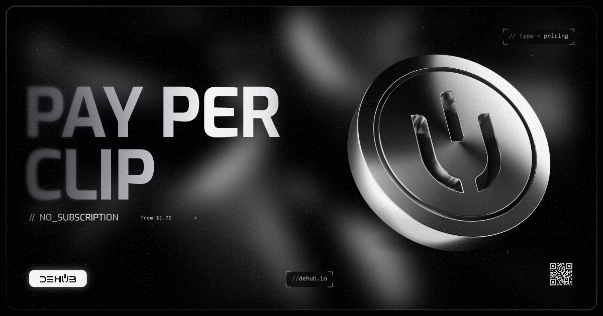 Pay per clip with no subscription on DeHub Maboroshi