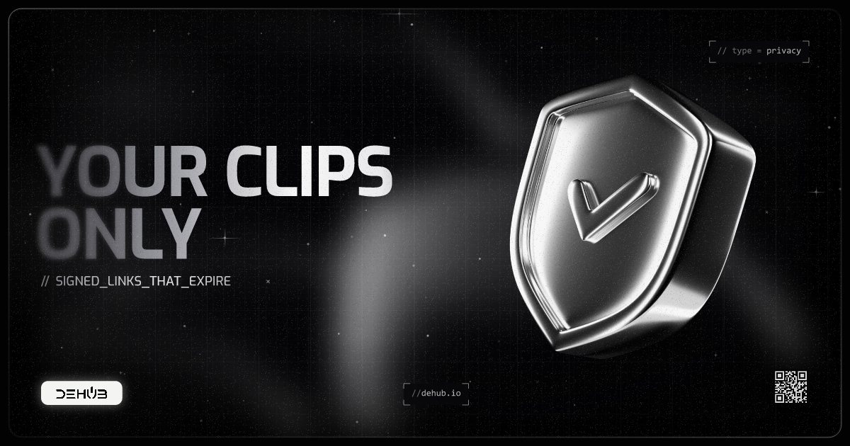 Your clips only: private jobs and signed links that expire