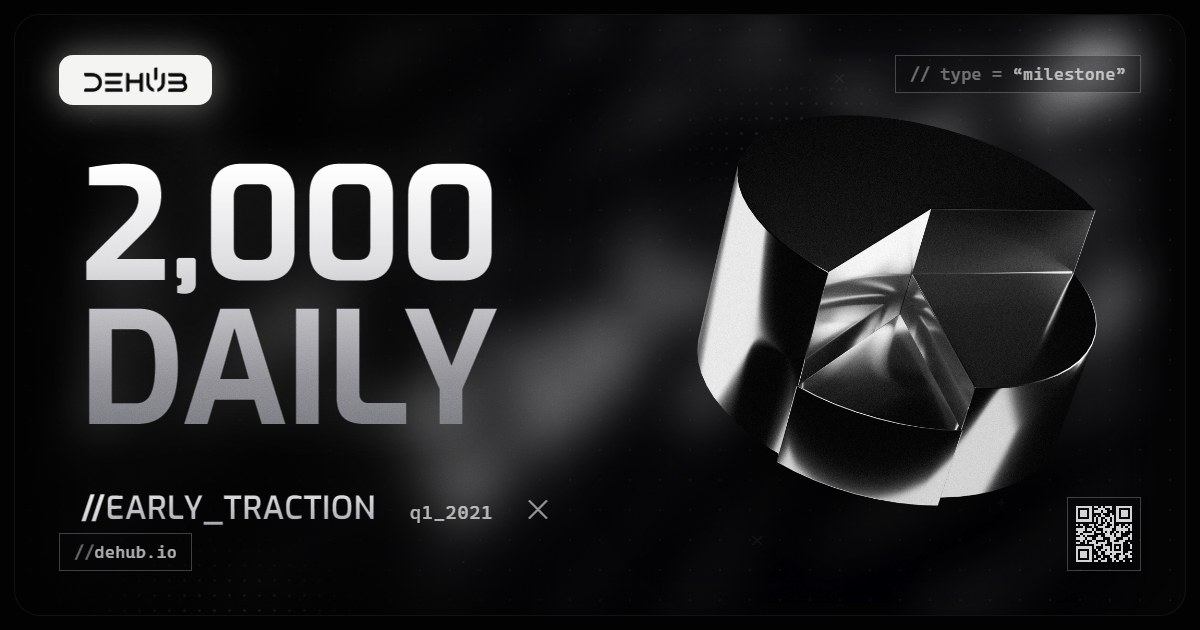 DeHub Q1 2021 update: Early Traction: DeHub's Beta App Hits 2,000 DAUs