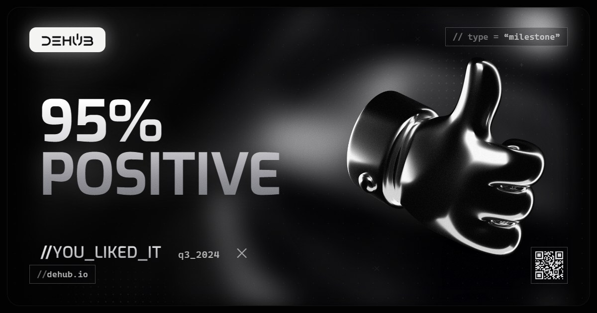 DeHub Q3 2024 update: Leveling Up: Major App Upgrade Earns 95% Positive Feedback