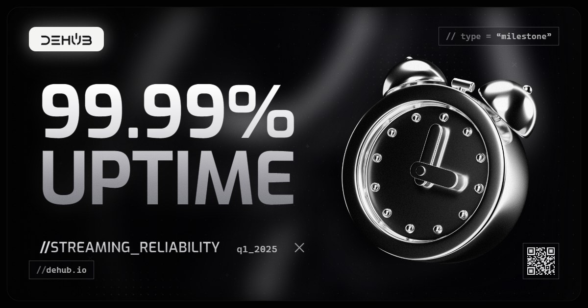 DeHub Q1 2025 update: Reliability Perfected: 99.99% Uptime for DeHub Streaming