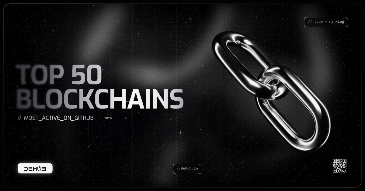Top 50 blockchain projects 2026 ranked by GitHub activity, by DeHub