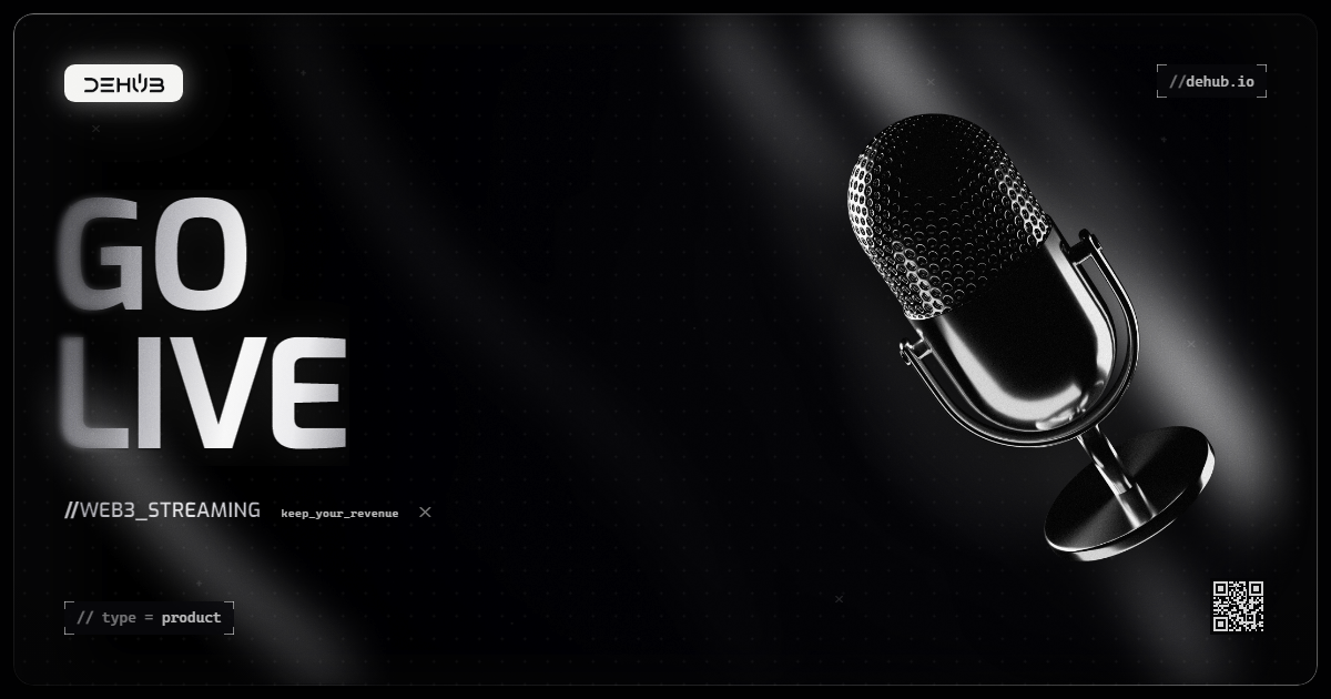 DeHub web3 live streaming platform: a decentralised Twitch alternative with on-chain tips